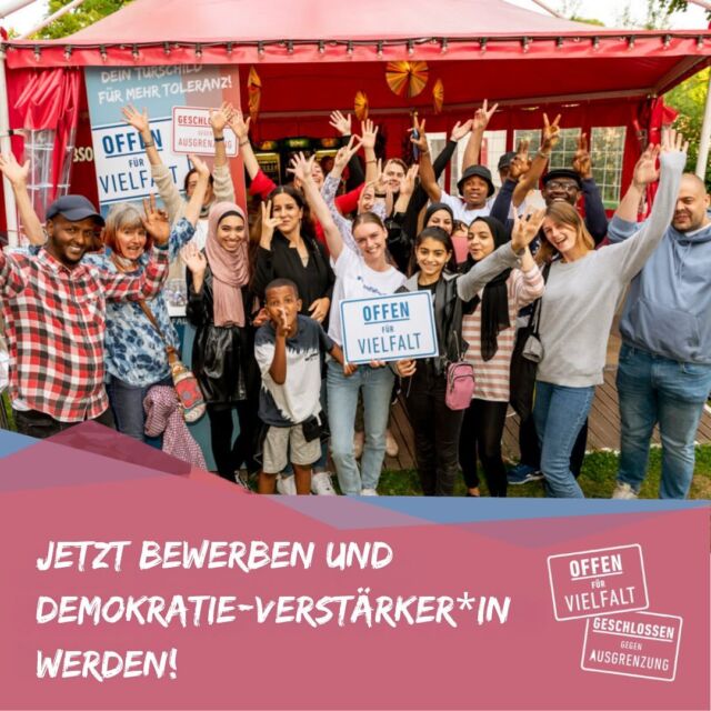 Wir wollen Demokratie stärken!  Mit dem Wettbewerb soll zivilgesellschaftliches Engagement unterstützt werden, welches sich aktiv für Demokratie und Vielfalt einsetzt. 💪 Der Wettbewerb umfasst drei Kategorie sowie einen Sonderpreis und ist mit einem Preisgeld von insgesamt 10.000 Euro dotiert. 

Ausgezeichnet werden Projekte, die Demokratie und Vielfalt stärken und mit unterschiedlichen Blickwinkeln Dialog, Austausch, Verständigung und Miteinander fördern. Der Kreativität sind hierbei keine Grenzen gesetzt. In drei Kategorien können sich Einzelpersonen, Initiativen, Vereine oder Bildungsstätten bewerben, die auf ehrenamtlichem Engagement basieren. 

➡ Bewerbungen können ab jetzt bis 30. November in den Kategorien „Teilhabe, Beteiligung und Mitmenschlichkeit“, „Demokratie, demokratische Werte und gegen Extremismus“, „Frieden und Völkerverständigung“ eingereicht werden. Für Projekte, die sich in besonderer Weise den Themen und Herausforderungen außerhalb der Großräume stellen, wird ein Sonderpreis „Ländlicher Raum“ ausgelobt. 

📣 Zur Teilnahme reicht es, das Bewerbungsformular ausgefüllt per Mail an kontakt@offenfuervielfalt.de zu schicken. Alle Infos gibts auf unserer Website.

#nordhessen #osthessen #demokratie #offenfürvielfalt #vielfalt